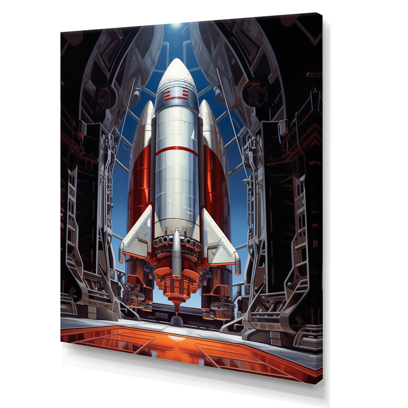 Rocketship Reverence II, reproduction d'art sur toile, Toile tendue, H 20 po x l 12 po x P 1 po