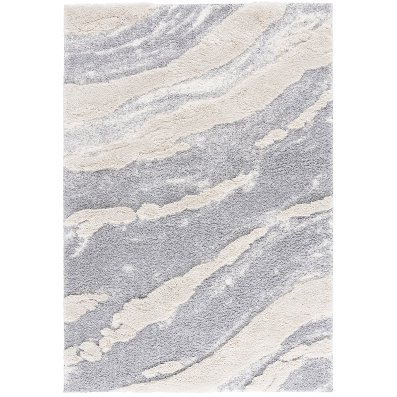 Hi-Lo Shag Performance Abstract Rug, Rectangle 5'3" x 7'6"