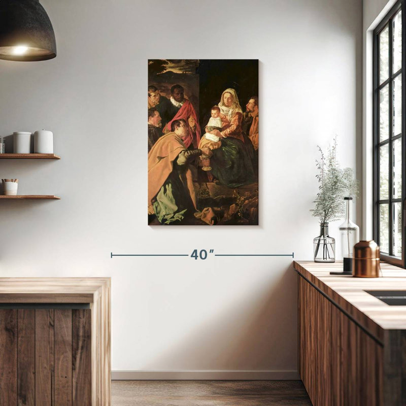 Leisha adoration des mages 1619, H 36 po x l 24 po