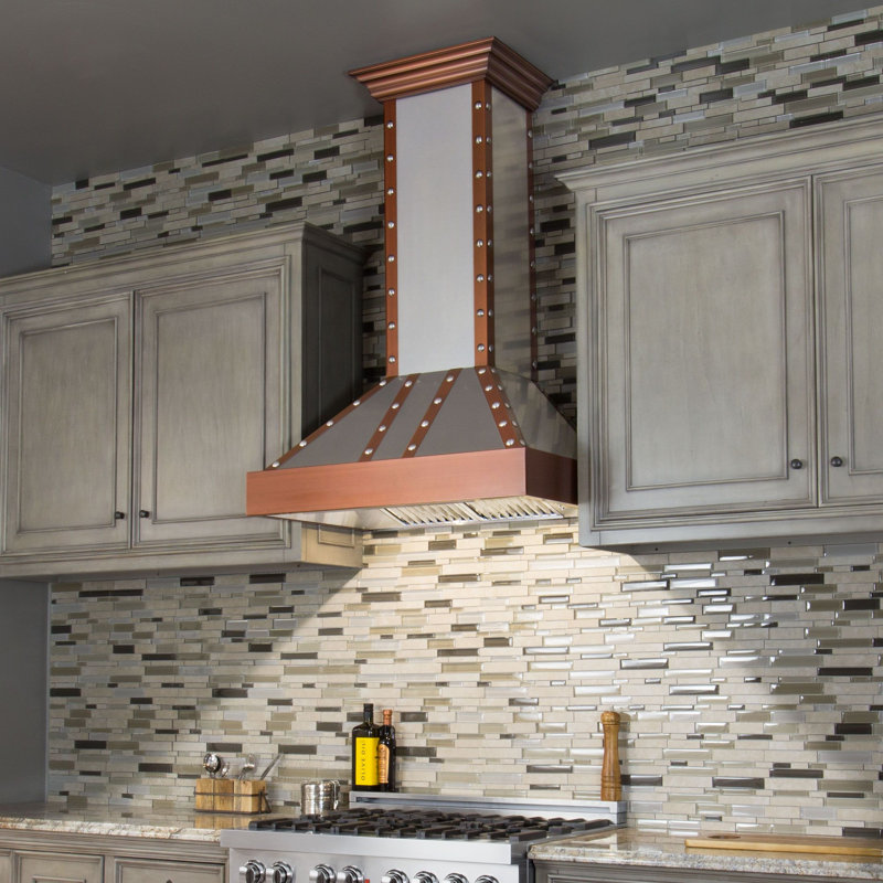 36" DuraSnow® 700 CFM Ducted Wall Mount Range Hood, Satin Stainless Steel, 36"