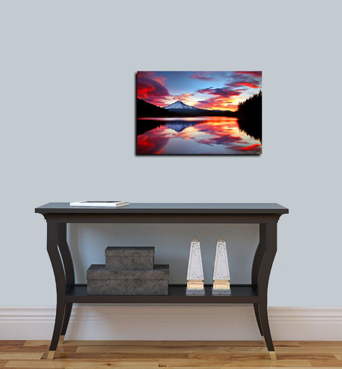 «Sunrise on the Lake» par Darren White, art mural sur toile, H 40 po x l 60 po x P 1,5 po