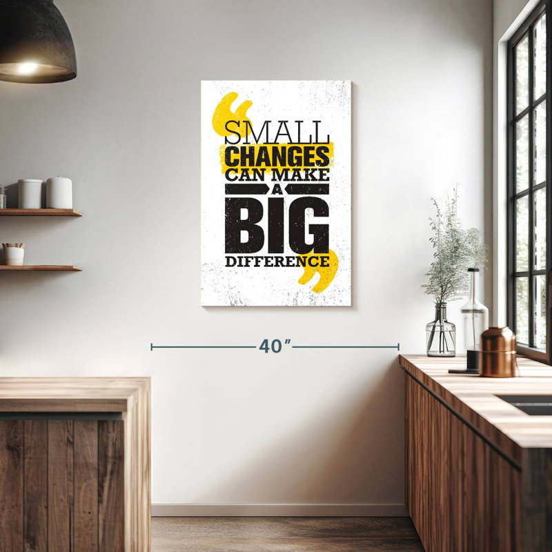 Make A Big Difference Quote, 36" H x 24" W
