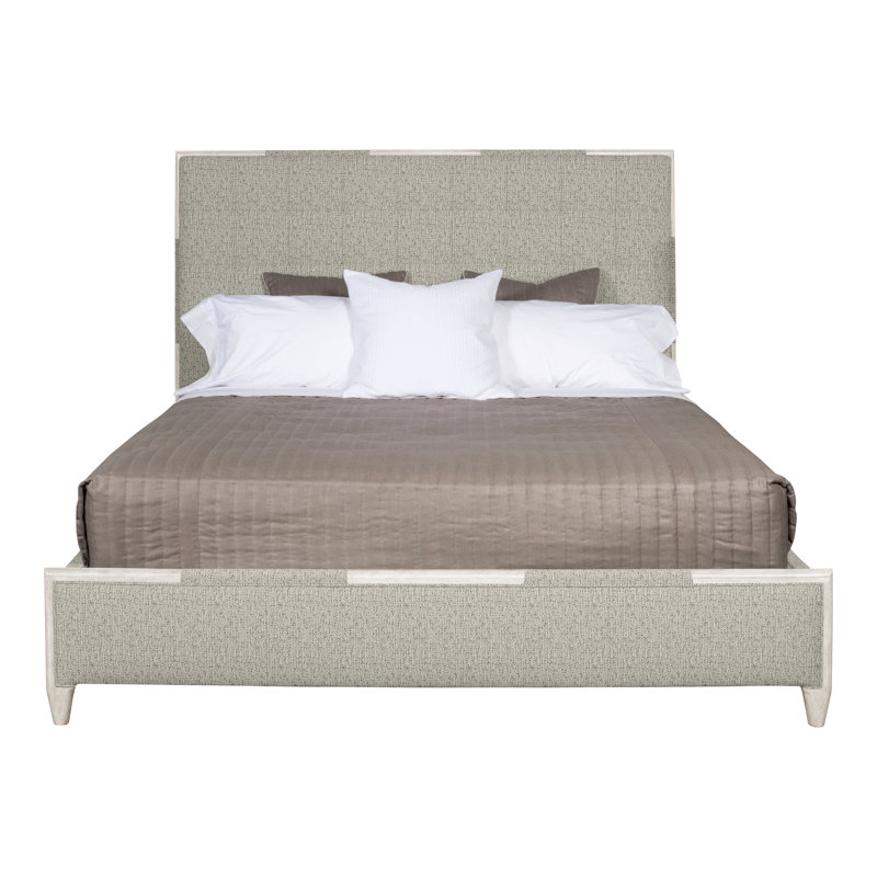 Thom Filicia Home California King Upholstered Panel Bed, Casa Blanca, Tuck Metal