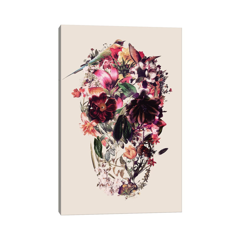 «New Skull Beige» par Ali Gulec, impression sur toile tendue, H 18 po x l 12 po x 1,5 po