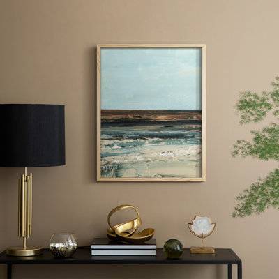 Rich Coastline I, reproduction encadrée - bois massif