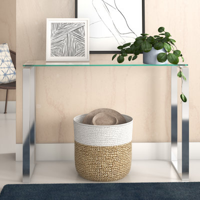 Boussingault 110cm Glass Top Console Table