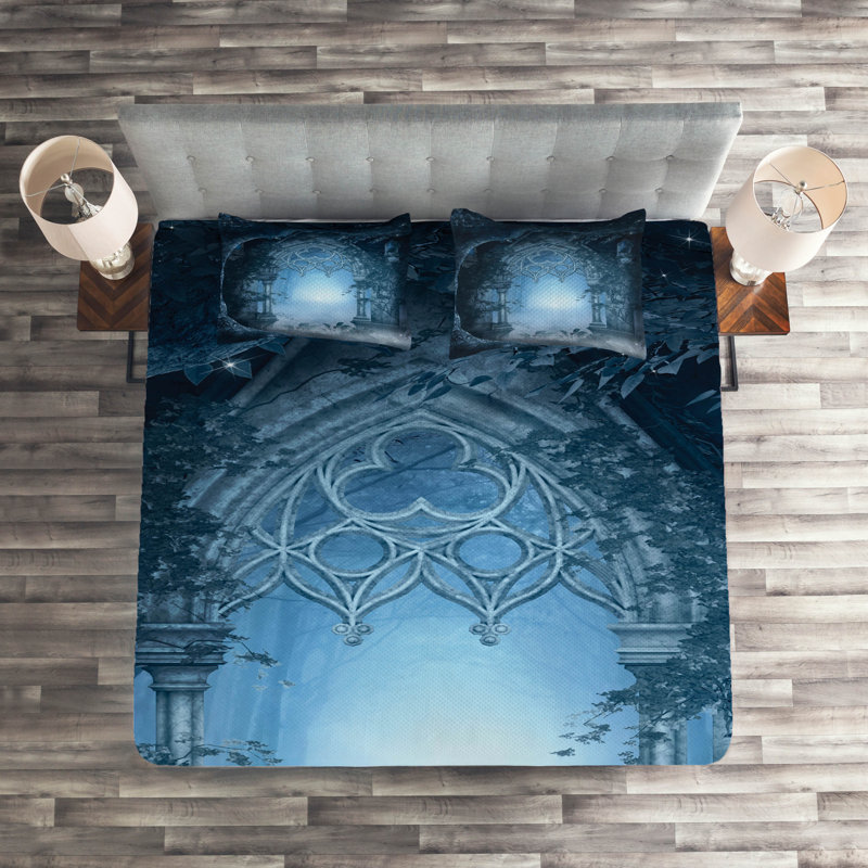 Fantasy Polyester Coverlet, King Bedspread + 2 Shams