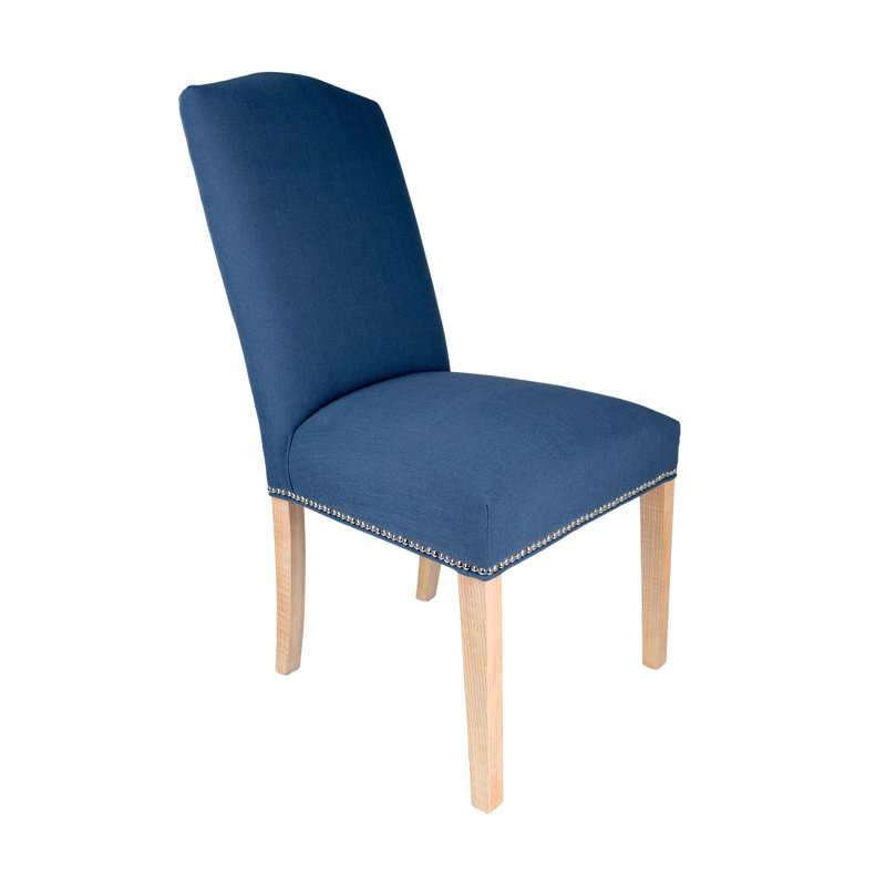 Cyran 20'' H Upholstered Parsons Chair, Denim, Natural