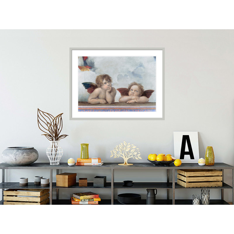 Putti de la Madone Sixtine par Raphael, 31.62" H x 41.5" W