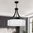 6- Light Dimmable Farmhouse Drum Chandelier For Kitchen Island Dining Room Café-797299873