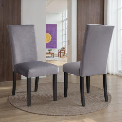 Cateno Leyun Velvet Side Chair in Gray