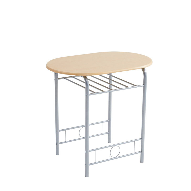 Leund 2 - Person Dining Set, Silver, Natural, Natural