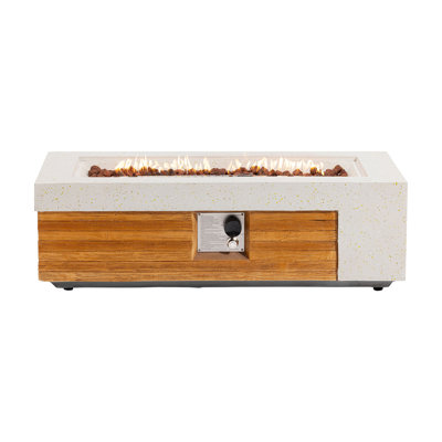 42 "Rectangle Concrete Propane Fire Pit Table