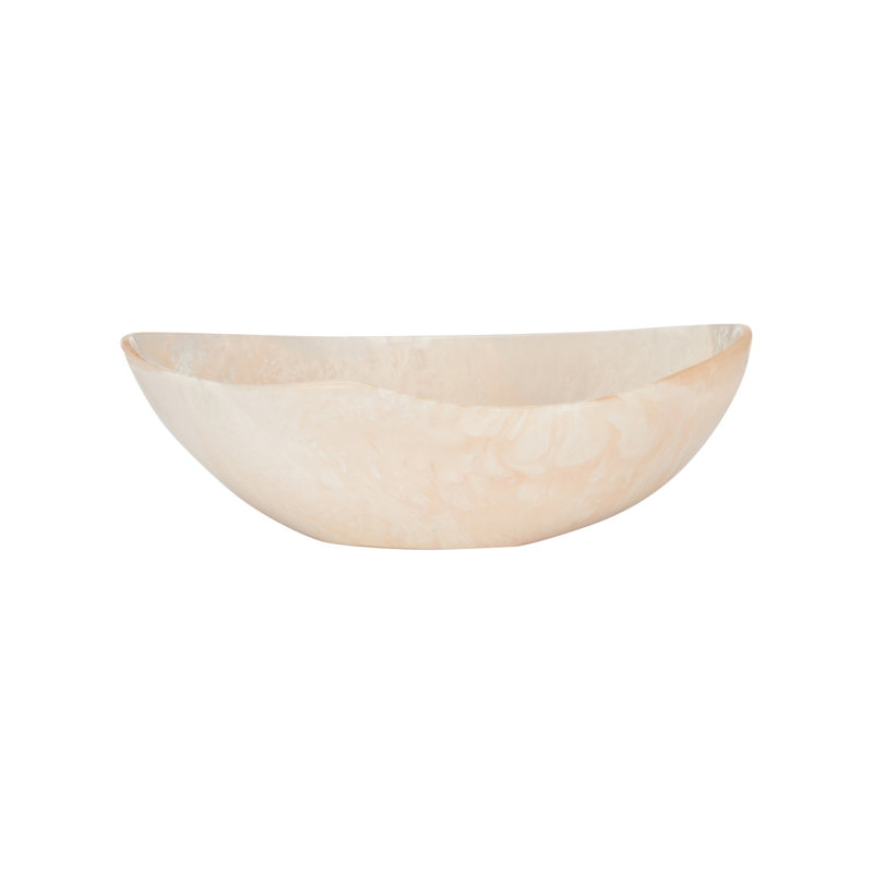 Bucolic Oval Bowl - Black Medium, 8.75" H x 21" W x 8.75" D, Pink