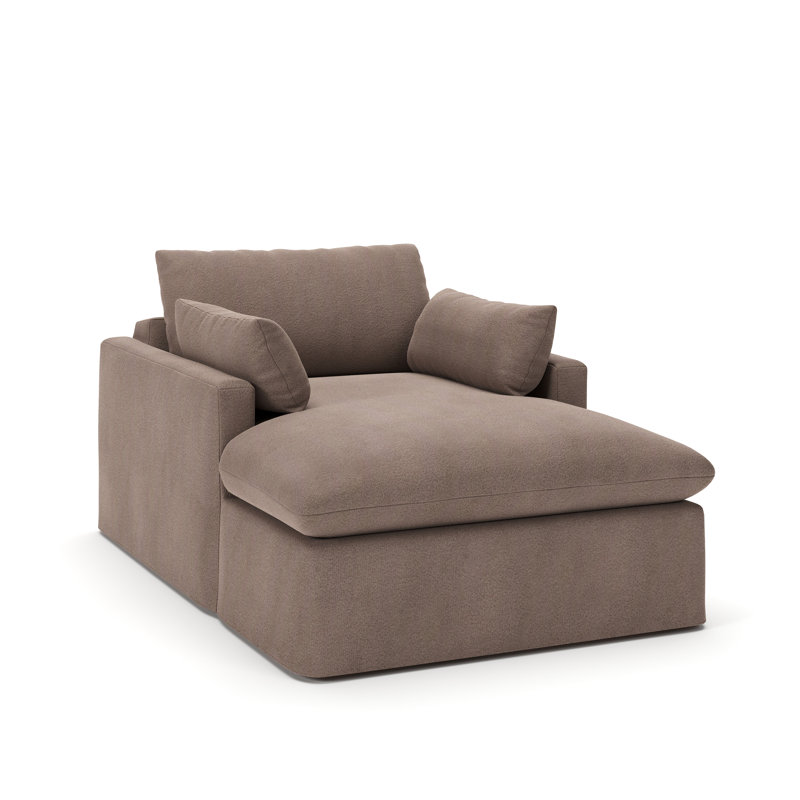 Méridienne Luna, Velours Bella Performance cacao Bella