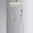 Ceiling Mounted Shower, Brushed Nickel Finish. 10" Shower Head & Handheld . Simulates Natural Rainfall. Self-cleaning Nozzle. Bathroom. Brass Made Kit . Handheld. Rainfall Experience. Bathroom Wall-117993190