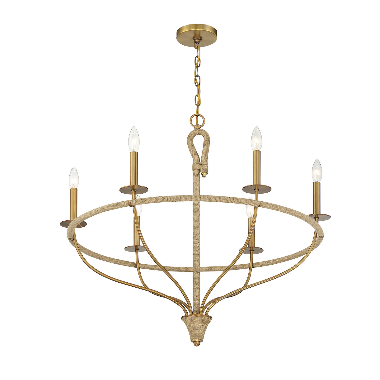 Elissar 6 - Light Metal Dimmable Chandelier