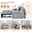 3-In-1 Convertible Futon Sofa Bed Chair, Multi-Functional Sleeper Chair Bed With Pull Out Couch And Adjustable Backrest, Modern Velvet Chaise Lounge Armchair For Living Room Bedroom-1144440949
