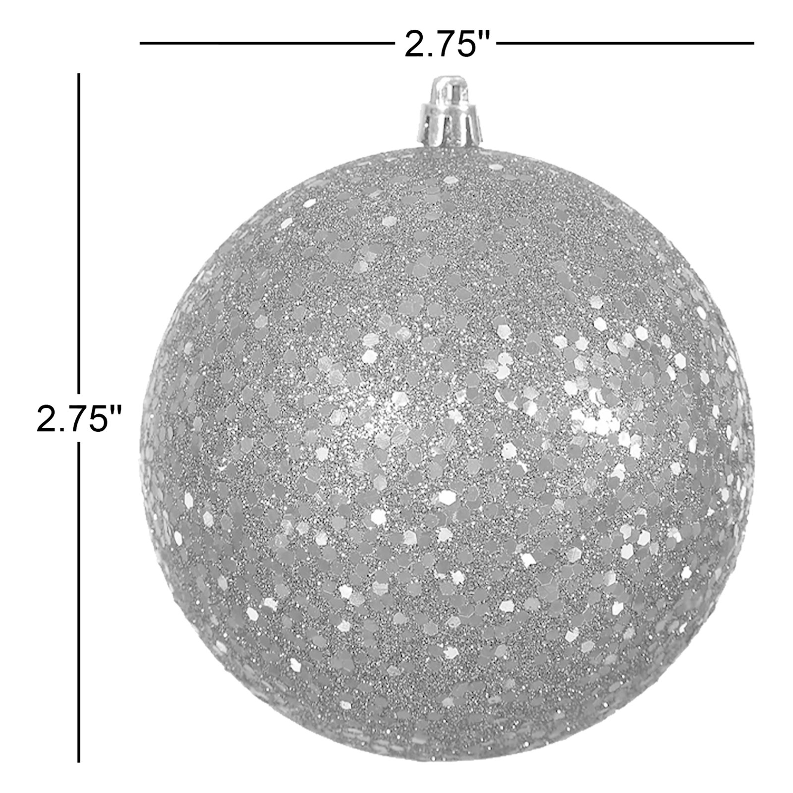 Holiday Décor Ball Ornament, Sea Blue, 2.75"