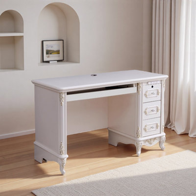 Bureau d'ordinateur avec rangement rétro