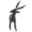 Curious Deer Ebony Wood Figurine
