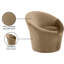 Fauteuil d'appoint en velours Tristan-888359880