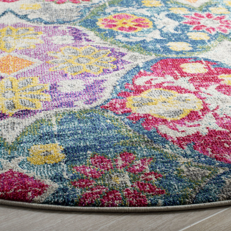 Moloney Performance Floral Rug, Round 6'7"