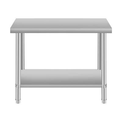 36 - Inch By 24 Stainless Steel Commercial Kitchen Table With Under Shelf For Home, 32 Inches Height, Long Lasting Performance Quality Wide And Home Prep Shelf, Tall, Design