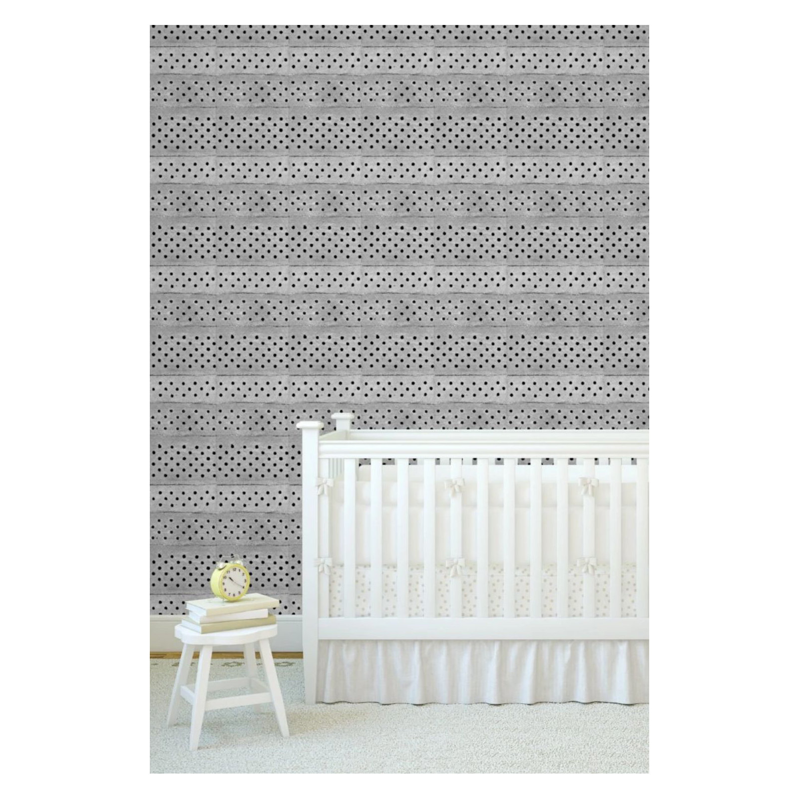 Mrs Paranjape Papers Stitched 10' L x 24" W Wallpaper Roll, Jet Black, Non-pasted
