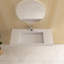 Lavabo de salle de bain mural en pierre 42 po
