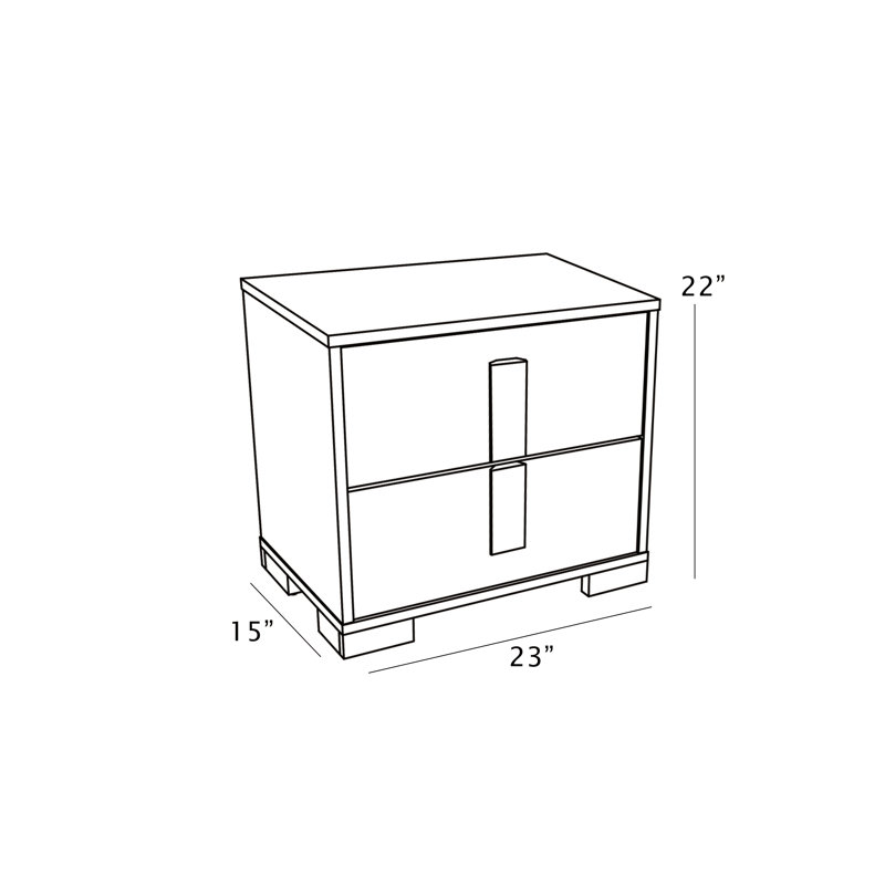 Hodnett Mid-Century Modern Nightstand