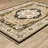Tenneille Vintage Center Medallion Tan/ Black Wool Blend Area Rug-1504255454