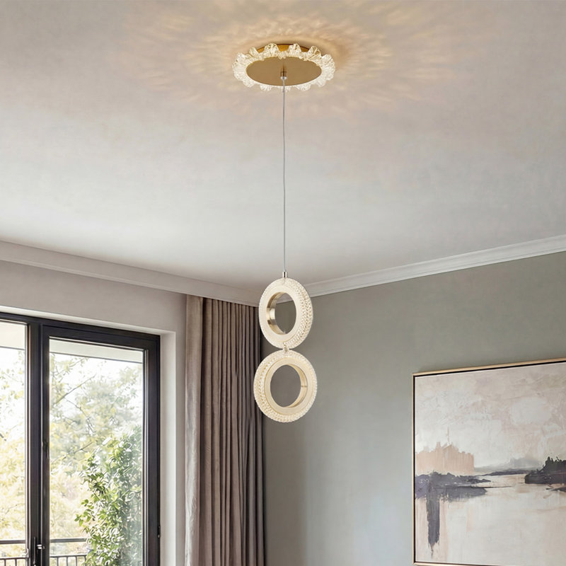 2 - Light Natural LED Dome Pendant