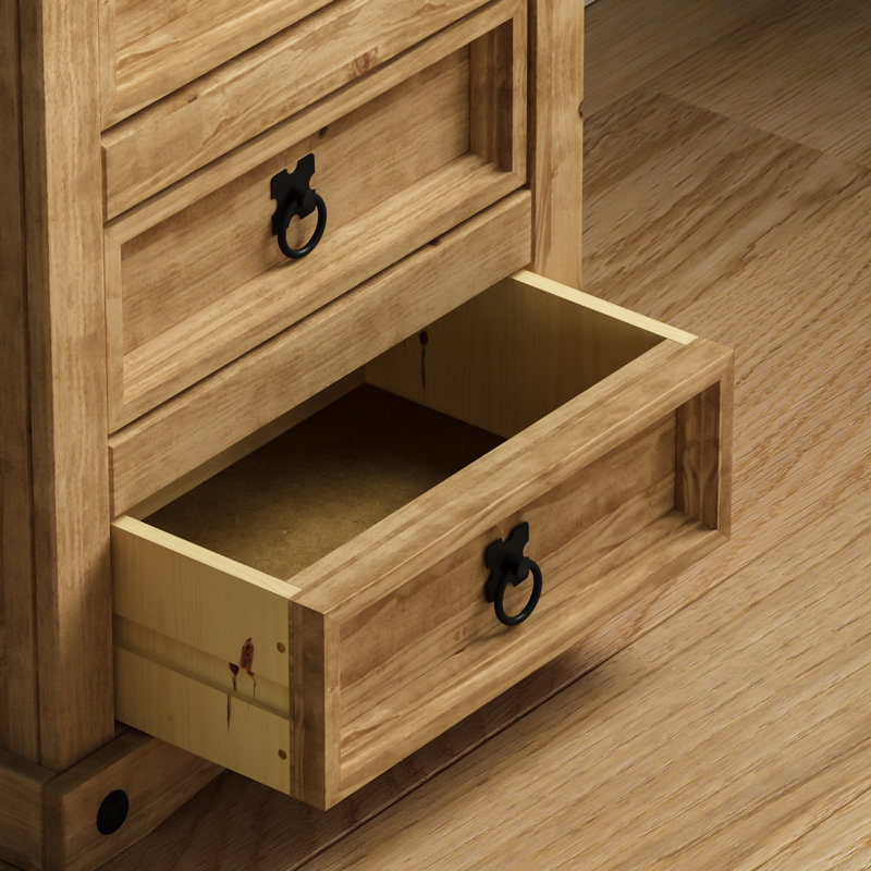 Natrone 48cm W Solid Wood Bedside Table