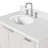 Haun 36'' Solid Wood Single Bathroom Vanity with 1.5'' Carrara Quartz Top, Left Offset, Oval Sink-2023189720-2023189726-2023189727
