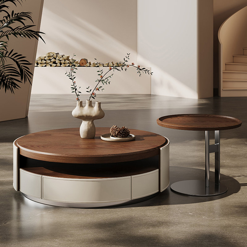 Table basse Saddle Leather, H 17,72 po x L 47,24 po x l 31,5 po