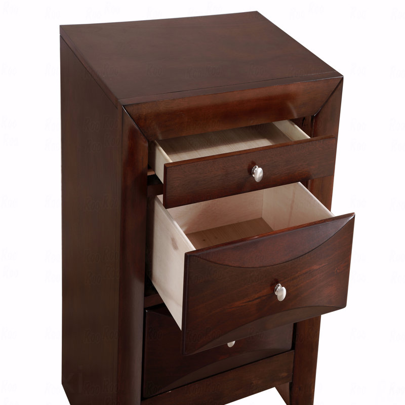 Table de chevet Basic, Marron foncé