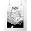 Kobe City Map - No Frame Print-2085113640