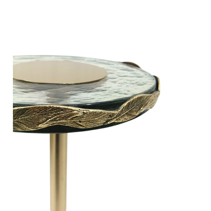 Table d'appoint à motif de feuilles de cristal Surrey