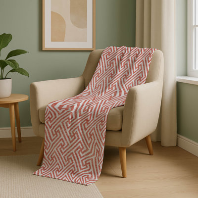 Addison Machine Washable Sherpa ASB731 Geometric Throw Blanket