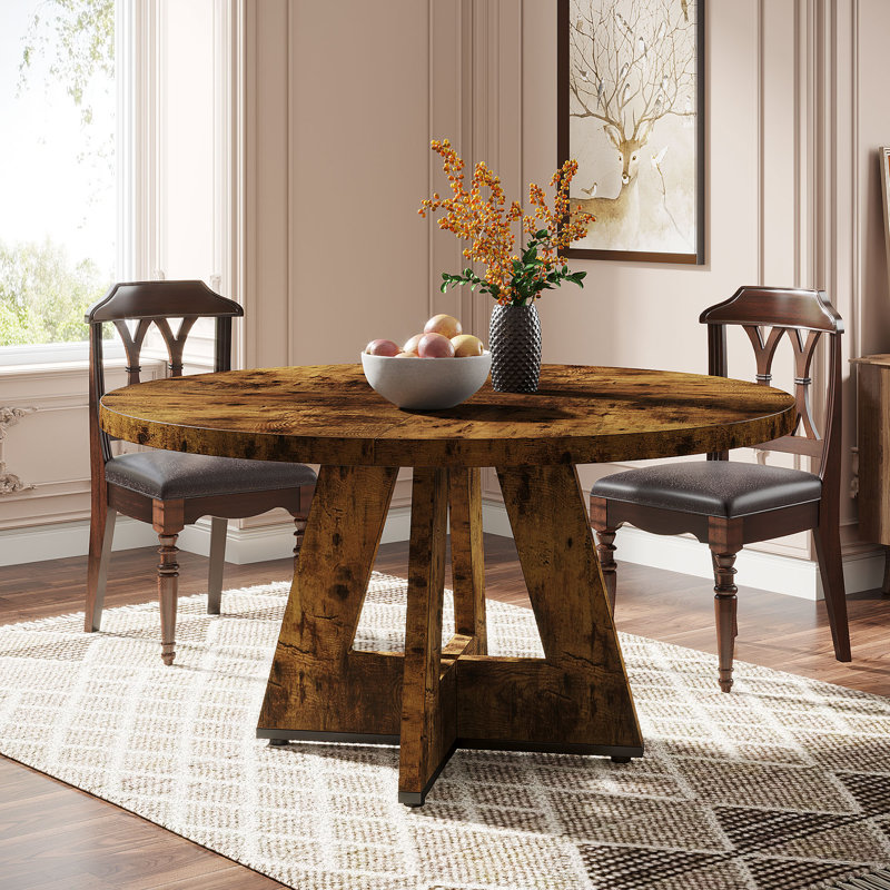Kuuipo Round Dining Table, Rustic Brown