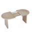 Table de salle à manger extensible 55,12 "à 70,87" Mid-Century moderne avec rallonge amovible - blanc antique