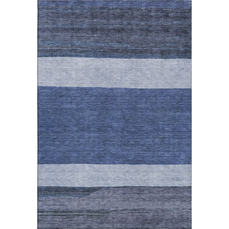Premium Machine Washable Brennon AMF1624 Stripes Rug, Rectangle 5' x 7'6"