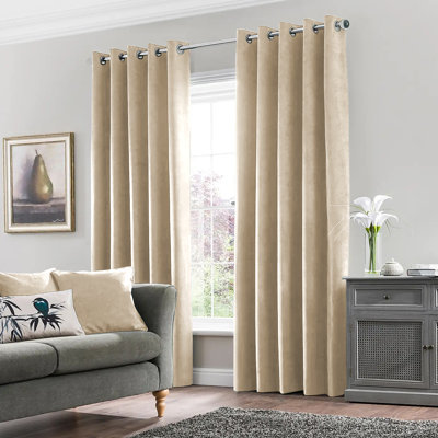Erno Sheer Crushed Velvet Eyelet Curtains