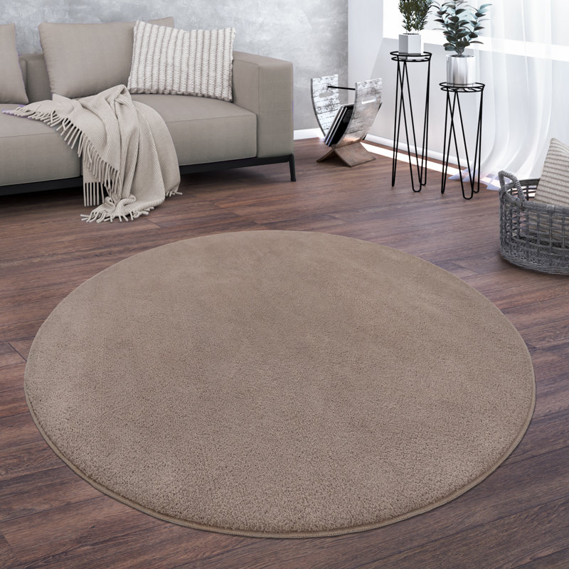 Cadiz Uniform Colour Area Rug, Round 200cm