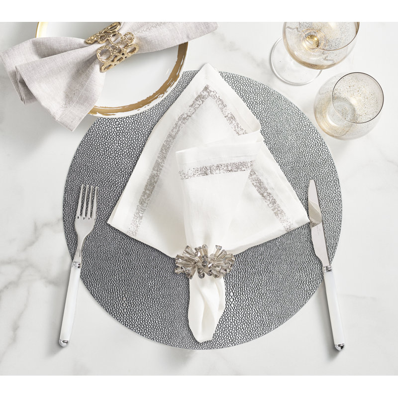 Dazzle Napkin Ring, Smoke