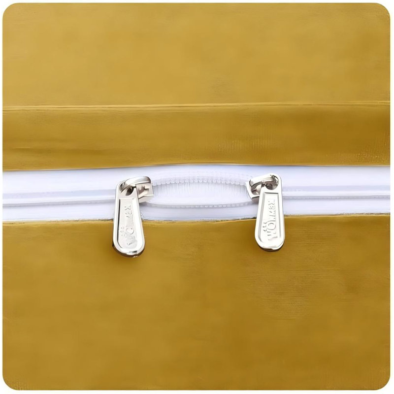 Housse de coussin en velours pour la tête de lit Wowmax, housse de coussin triangulaire sans compression, Jaune, Lit simple