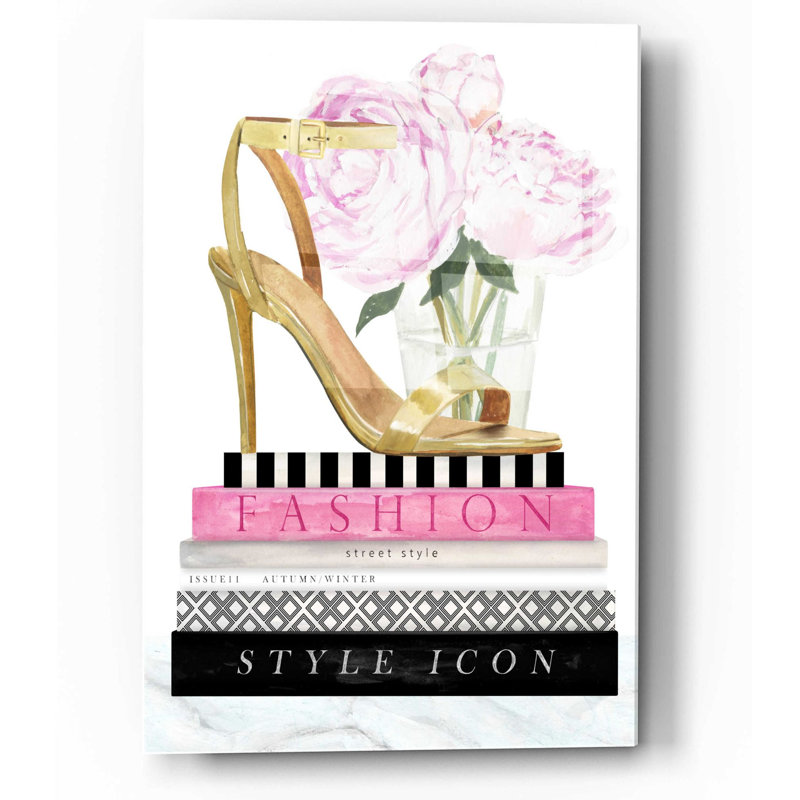 «Get Glam I» par Victoria Borges, art mural en verre acrylique, H 16 po x l 12 po x P 0,13 po