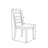 Ladder Back Solid Wood Dining Chair in Black and Natural Finish