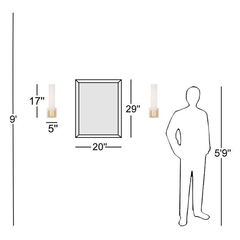 Steel Candle Wall Light